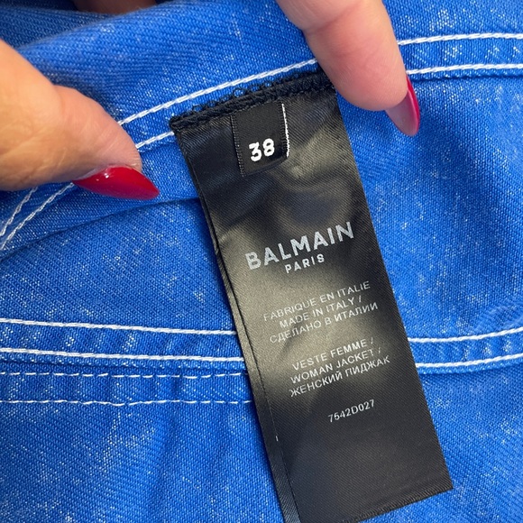Balmain Collarless Denim Jacket!! - Picture 9 of 10